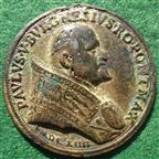 Vatican,Paul V, Erection of column before Santa Maria Maggiore 1614, bronze medal