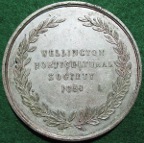 Shropshire, Wellington Horticultural Society 1851, white metal medal