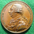 George III death 1820, bronze medal by Kuchler