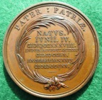 George III death 1820, bronze medal by Kuchler