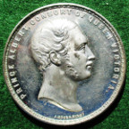 Prince Albert, death 1861, white metal medal