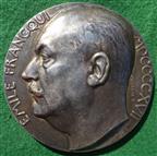 Belgium, Great War, Emile Francqui, silvered bronze laudatory medal from the National Aid and Food Committee 1917