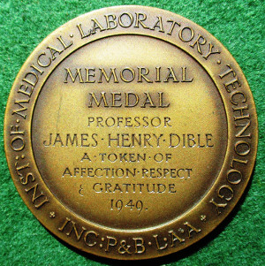 Medicine (Pathology), German Sims Woodhead medal dated 1949, bronze