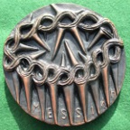 Georg Friedrich Handel, 250th Anniversary of the performance of The Messiah in London 1743-1993, very large cast bronze medal