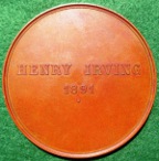 Theatre, Henry Irving 1891, bronze laudatory medal