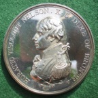 The Battle of Trafalgar, Boultons Medal, a silver resrike from the original Kchler dies by Pinches 1966