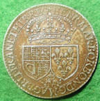 Charles I, Tribute to Henrietta Maria 1628, silver medal by Nicholas Briot