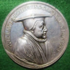 Archbishop Laud, execution 1645, large silver memorial medal by John Roettier