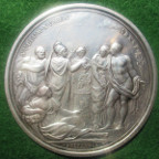 Charles II, Restoration 1660, large silver Britanniae medal by John Roettier