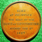 George Canning, death at Chiswick 1827, bronze medal