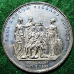 William IV & Queen Adelaide, Coronation 1831, white metal medal