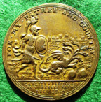 Jacobite interest, Duke of Cumberland, Carlisle Recaptured 1745, gilt-bronze medal