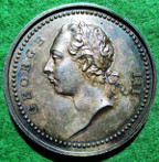 George III, Protector of the Arts 1760, silver medal by J Pingo