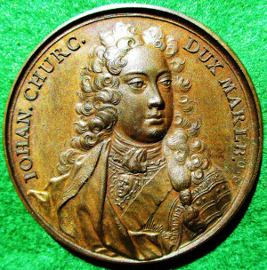 John Churchill, first Duke of Marlborough, death 1722, bronze medal by J Dassie
