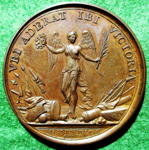 John Churchill, first Duke of Marlborough, death 1722, bronze medal by J Dassie