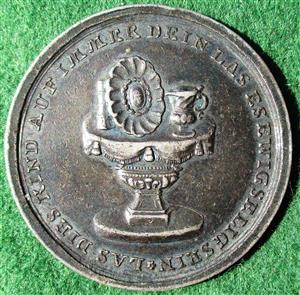 Germany, Christening medal, silver, 18th century