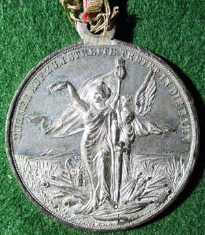 Germany, Frankfurt-am-Main, Gymnastics Tournament 1880, white metal medal