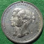 Victoria and Albert, Wedding 1840, white metal medal