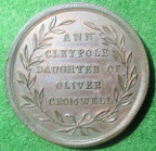 Elizabeth Claypole (1629-1658), second daughter of Oliver Cromwell, bronze medal c. 1750