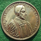 William Sancroft, Archbishop of Canterbury, and the Seven Bishops against James II's 'Declaration of Indulgence 1688, cast silver-gilt medal