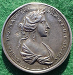 James II, with Mary of Modena, silver medal circa 1685