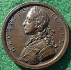 George II, British Victories 1758, bronze meda