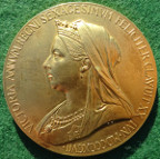 Victoria, Diamond Jubilee 1897, official medal by G W de Saulles, in bronze-gilt