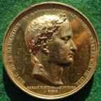 France, Return of Napoleons ashes from St Helena to Les Invalides 1840, bronze-gilt medal