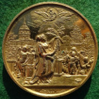 France, Return of Napoleons ashes from St Helena to Les Invalides 1840, bronze-gilt medal