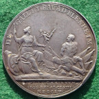 Anne, Battle of Blenheim 1704, silver medal by J Croker