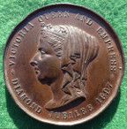 Lancaster, Victorias Diamond Jubilee 1897, Arts & Crafts Exhibition medal, Lady Bective president, bronze medal