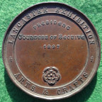 Lancaster, Victorias Diamond Jubilee 1897, Arts & Crafts Exhibition medal, Lady Bective president, bronze medal