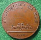 Welsh Jacobites, The Cycle Club, Matthew Youngs mule using original dies, early 19th  century, bronze medal