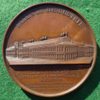 France, Napoleon III & Empress Eugenie, Worlds Fair Palais de lIndustrie 1855, bronze medal