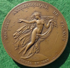 France, Astronomical Society, bronze prize medal by H & A Dubois, named to S A Milbank