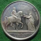 Peninsular War, Pamplona surrenders 1813, white metal medal