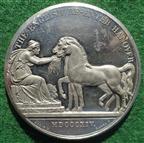 Napoleonic Wars, English Army enters Hanover 1814, white metal medal