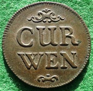 Cumberland,  Mining token, John Curwen 1735-1737