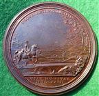 France, Lorraine, Leopold I, Construction of New Roads 1727, bronze medal by F de St Urbain