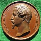 France, Paris to Strasbourg Railway completed 1854, bronze medal