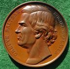 Sweden, Count Admiral Baltzar Bogislaus von Platen, 50th Anniversary of the Gotha Canal 1882, bronze medal