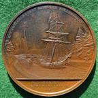 Sweden, Count Admiral Baltzar Bogislaus von Platen, 50th Anniversary of the Gotha Canal 1882, bronze medal
