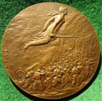 France, Great War, Battle of the Marne 1914, bronze medal (1916) by Julien-Prosper Legastellois