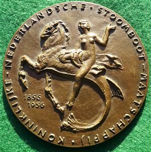 Netherlands, Centenary of the Royal Dutch Steamboat Company 1956, bronze medal