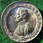 Duke of Wellington, death 1852, white metal medal