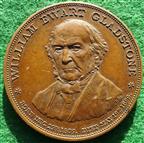 William Ewart Gladstone, former Prime Minister, death 1898, uniface bronze medal