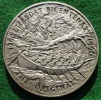 Lifeboat Bicentenary 1790-1990, large silver medal by the Royal Mint