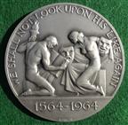 William Shakespeare, 400th Anniversary of birth 1964, large silver medal