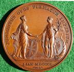 Ireland, the Act of Union between Great Britain & Ireland 1801, bronze medal