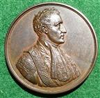 Duke of Wellington installed as Chancellor of Oxford University 1834, bronze medal